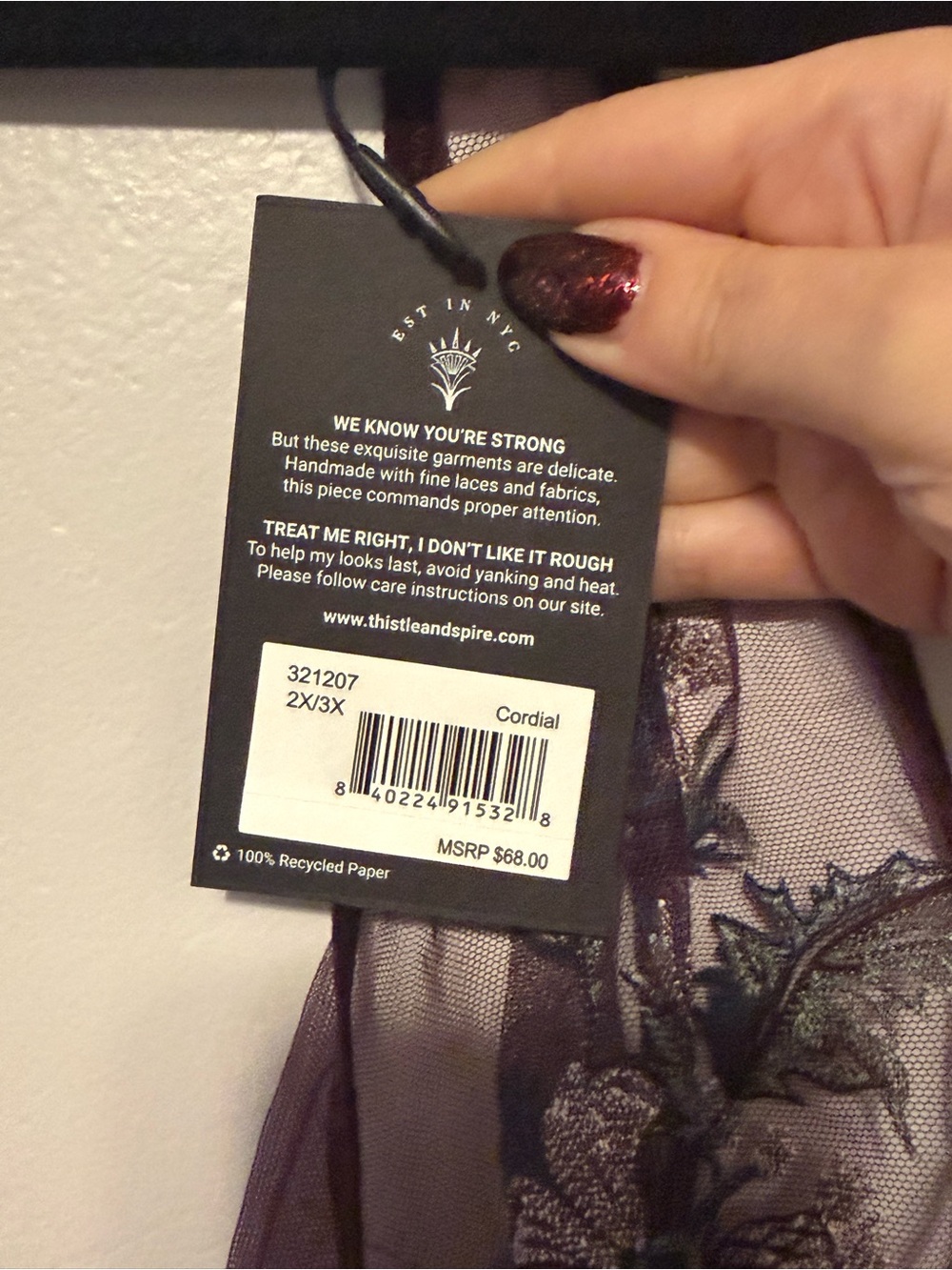 Thistle and Spire Cirsi bralette size 2XL/3XL NWT - Picture 6 of 6
